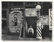 Berenice Abbott Signed 14 x 11 Photograph of Blossom Restaurant, 103 Bowery between Grand and Hester Streets